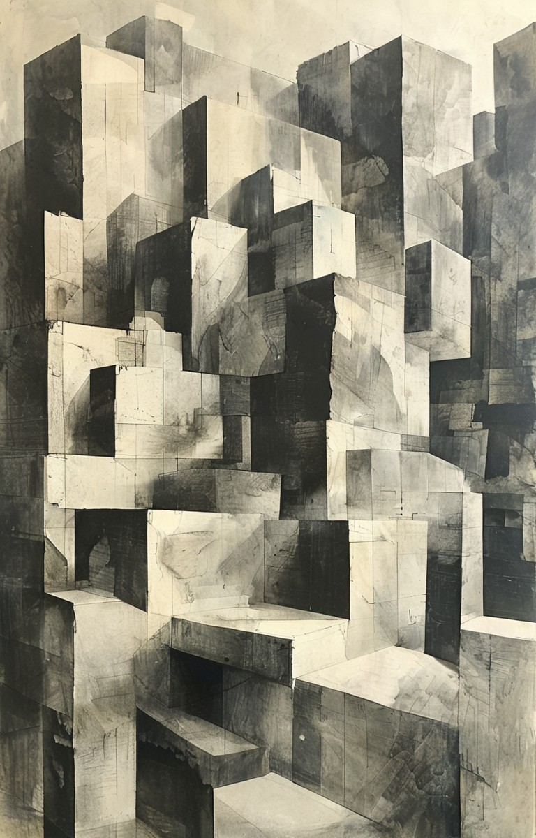07906-539279645-masterpiece,best quality,_lora_tbh133-sdxl_0.85_,landscape,drawing,style of Raymond Duchamp-Villon,sculpture,.png